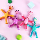 Giraesticas - Kit com 4 Girafas coloridas com Ventosas