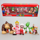 Kit 6 Bonecos Super Mario e sua turma