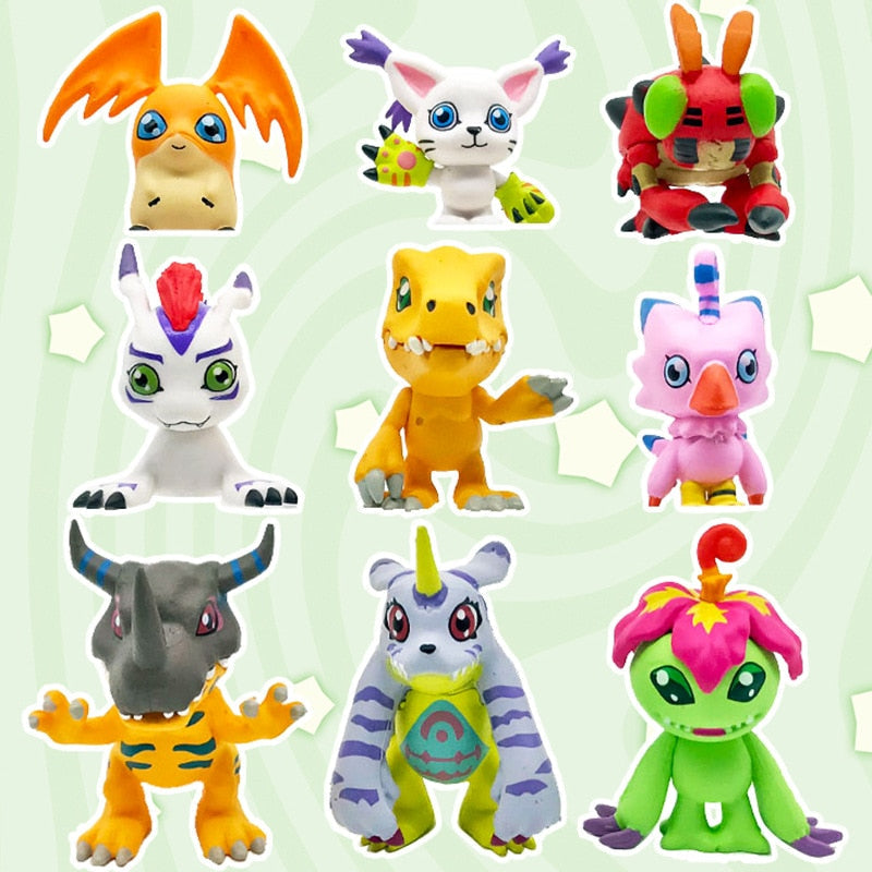 Kit 9 Bonecos Digimon